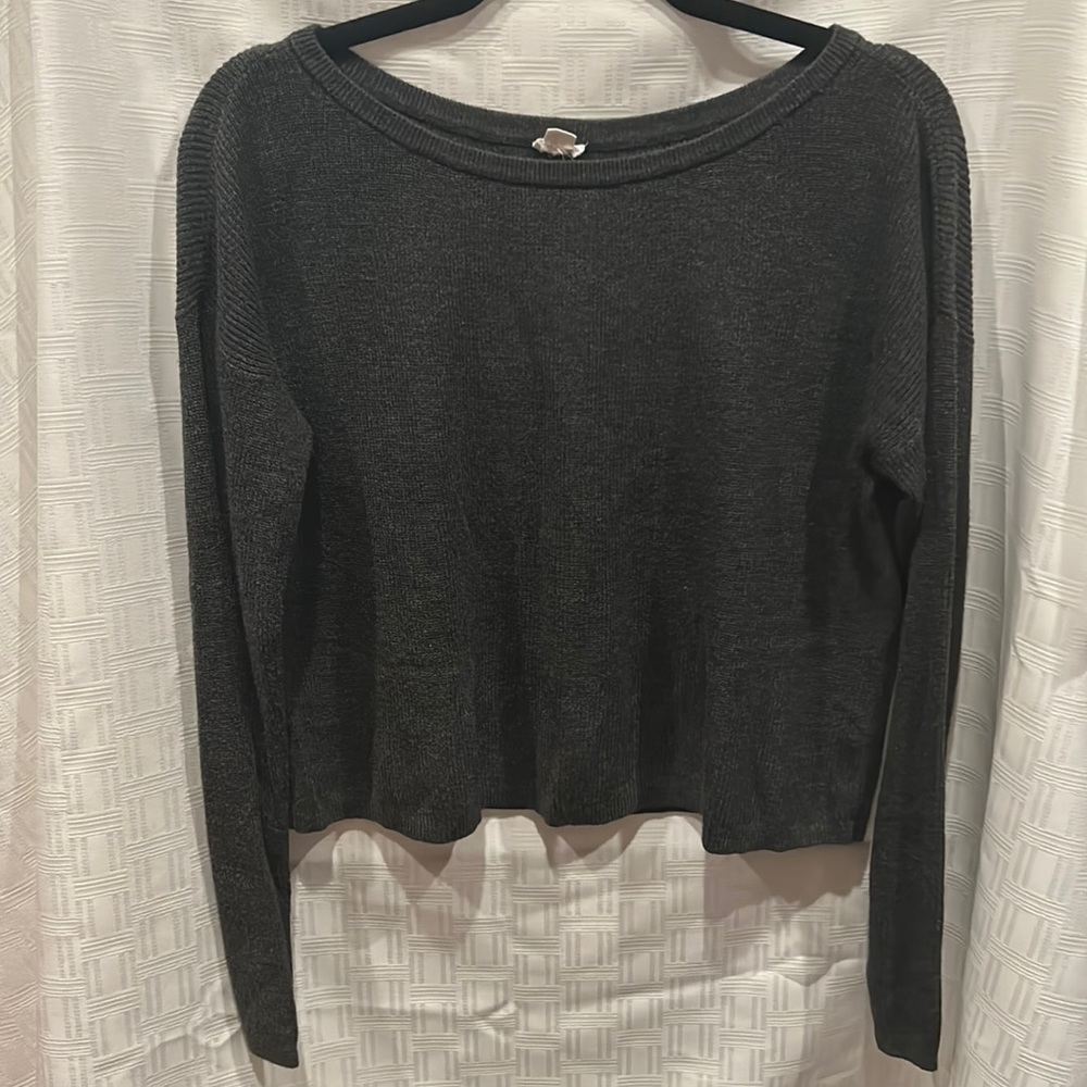 Garage Gray Cropped Sweater